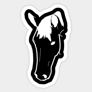 White Horse Face Sticker